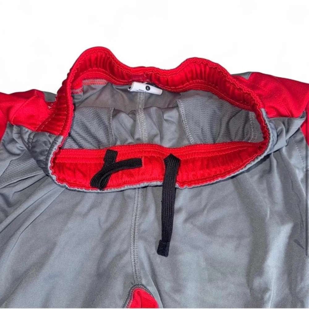 Nike Boys Dri-FIT Basketball Shorts Grey Red Size Large L